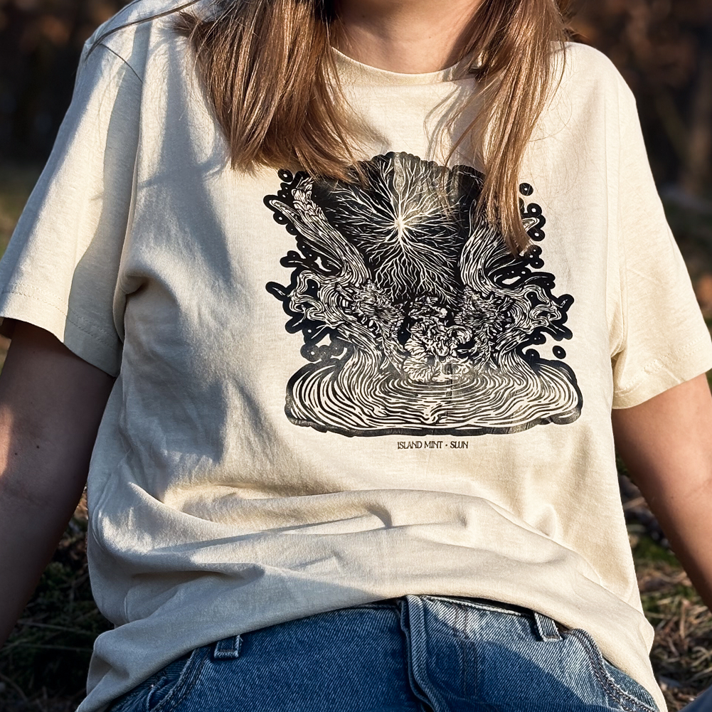 T-shirt SLUN Cream/White